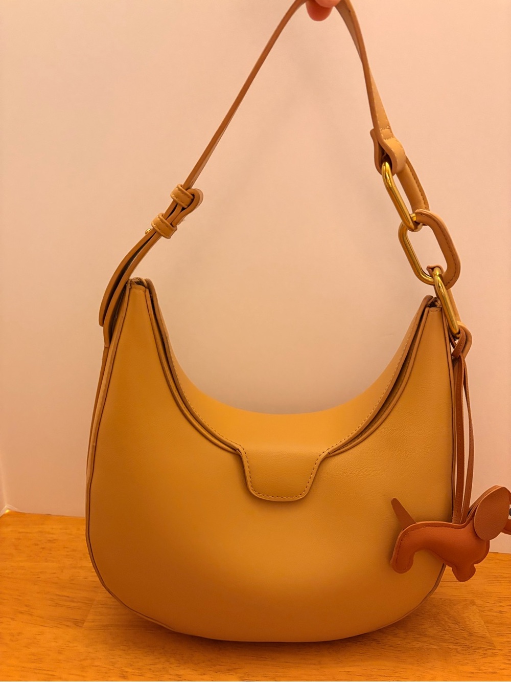 Mustard Yellow Shoulder Hobo Bag - Women